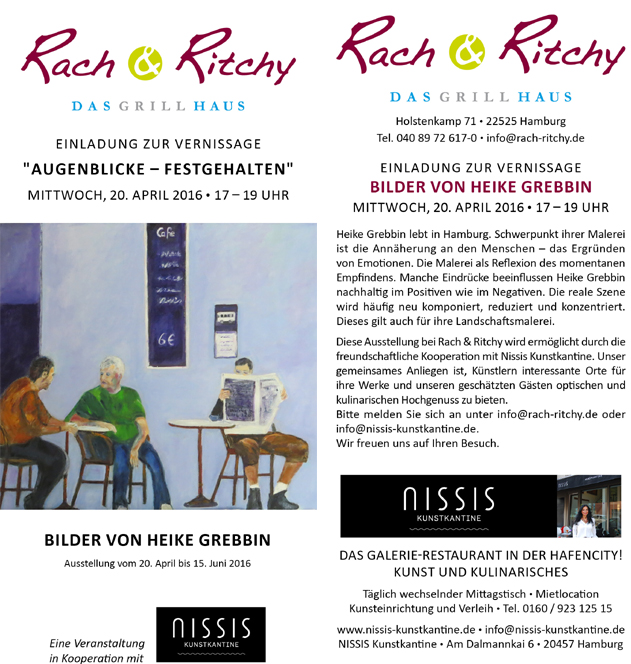 Augenblicke - festgehalten - Rach & Ritchy 20.April - 15.Juni 2016