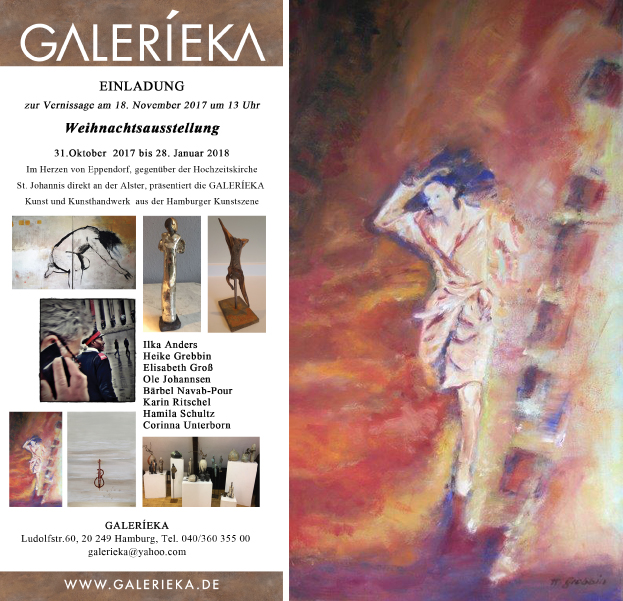 Galerieka, Weihnachtsausstellung 2017 - Ölbilder von Heike Grebbin
